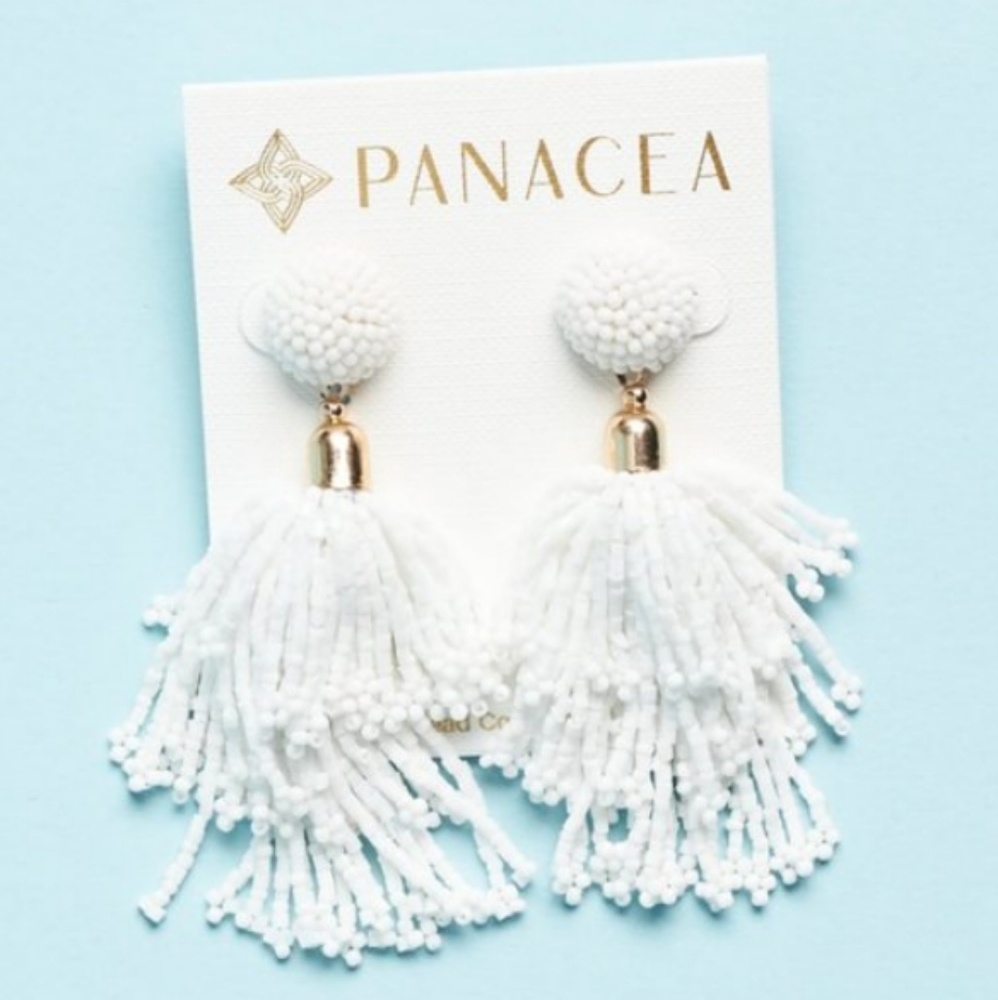 PANACEA Beaded Tassel Earrings